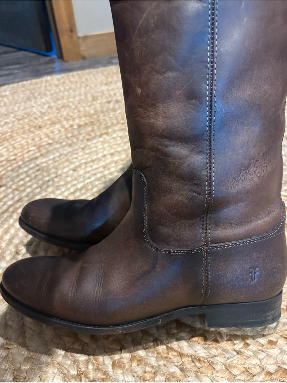 Tall Brown Leather Women’s Boots - Frye - Picture 10 of 13